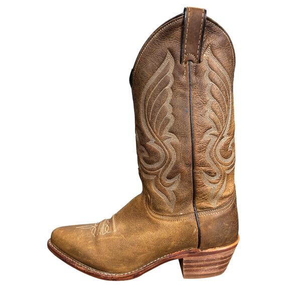 Vintage Abilene Men’s Brown Leather Cowboy Boots Size US 8 D